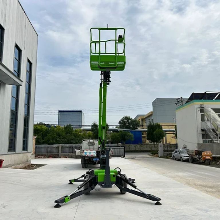 Towable bucket boom lift by Home Lift Elevator