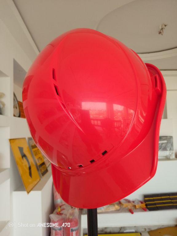 PVC Yellow Fresh Safety Nape Helmet, For Industrial By Hiphen Solution