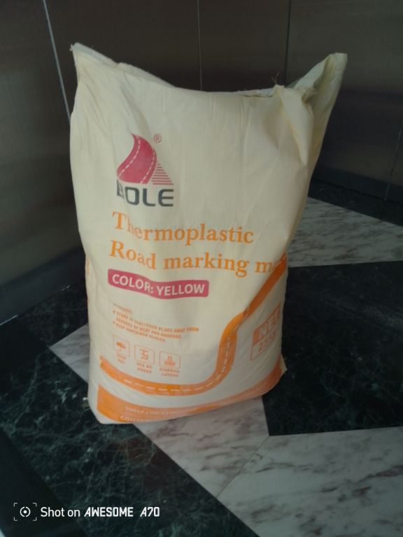 Yellow And White Thermoplastic Road Marking Paint By Hiphen Solution