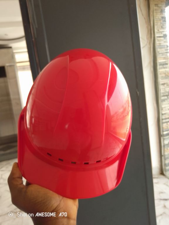 Yellow PVC Industrial Safety Helmet For Industrial By Hiphen Solution