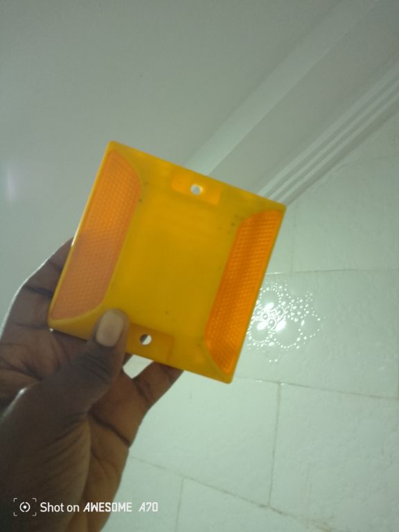 Safety Yellow Plastic Reflective Road Safety Stud By Hiphen Solution