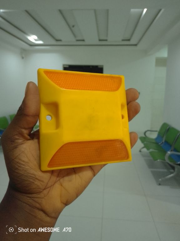Reflective Yellow Plastic Road Stud By Hiphen Solution