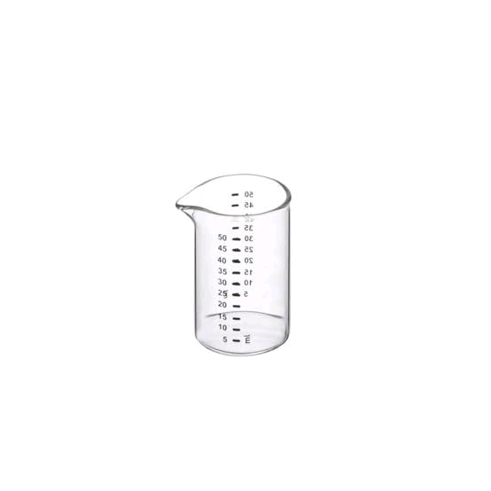Mini glass measuring cup 100ml by Scantrik