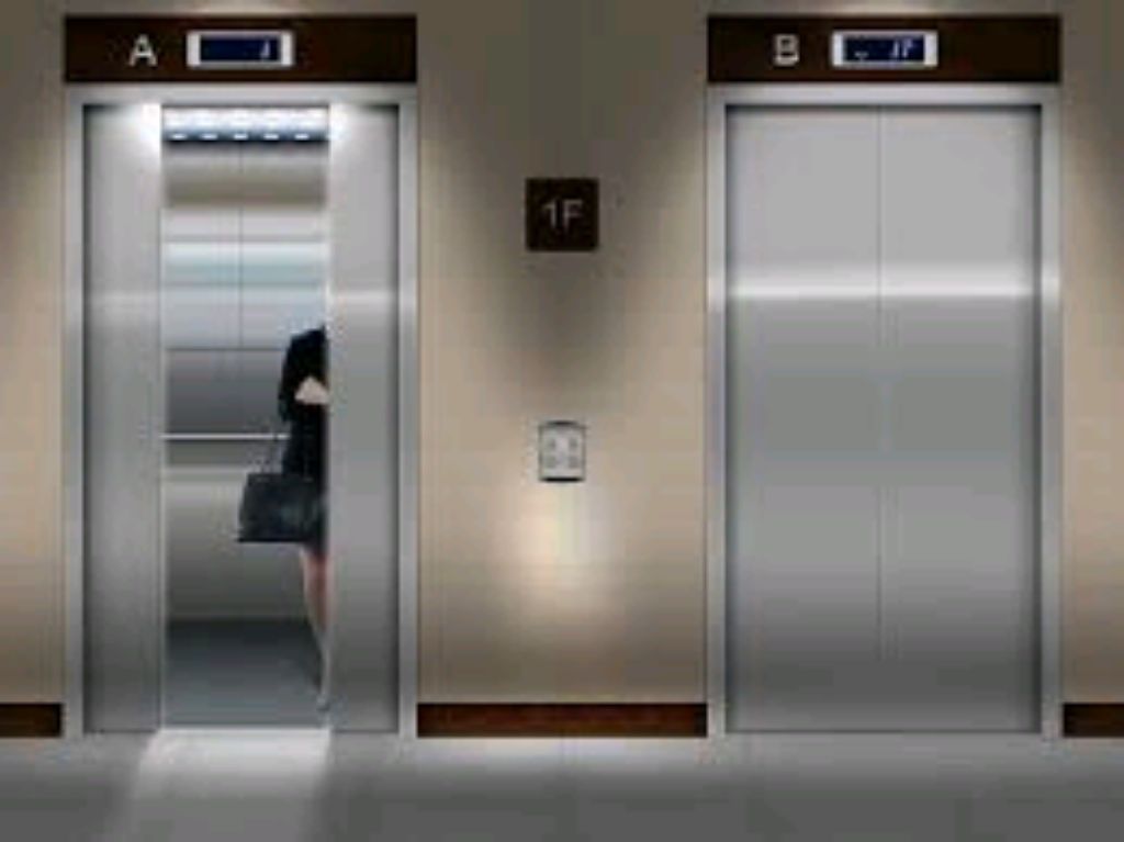 Modern commercial stainless steel elevator platform by Home Lift Elevator