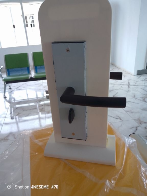 ALPHAR 01 Stainless Steel Door Handle Lock Electric Hotel Door