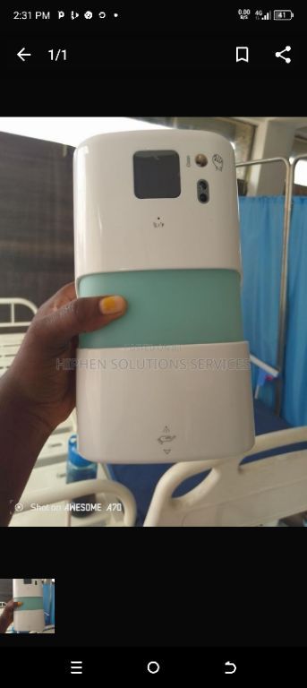 Automatic Hand Sanitizer Dispenser With Thermometer by Scantrik