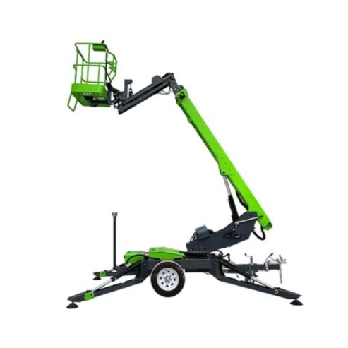 Curved arm towable track electric boom lift by Home Lift Elevator
