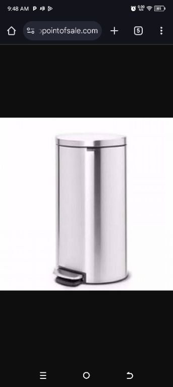 Durable pedal bin stainless steel round by Scantrik