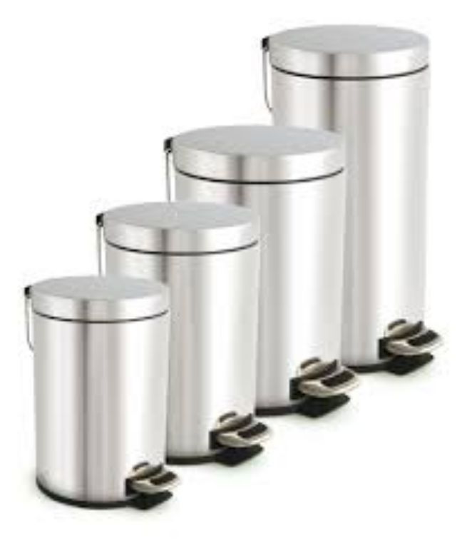 Robert Scott stainless steel pedal foot bin by Scantrik