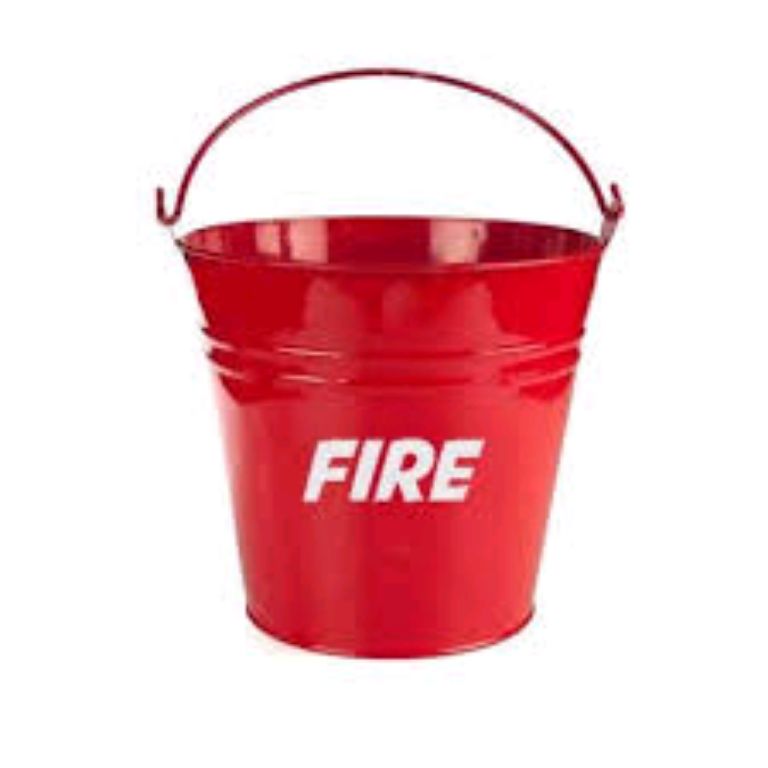 Steel Metal Fire Bucket by Scantrik