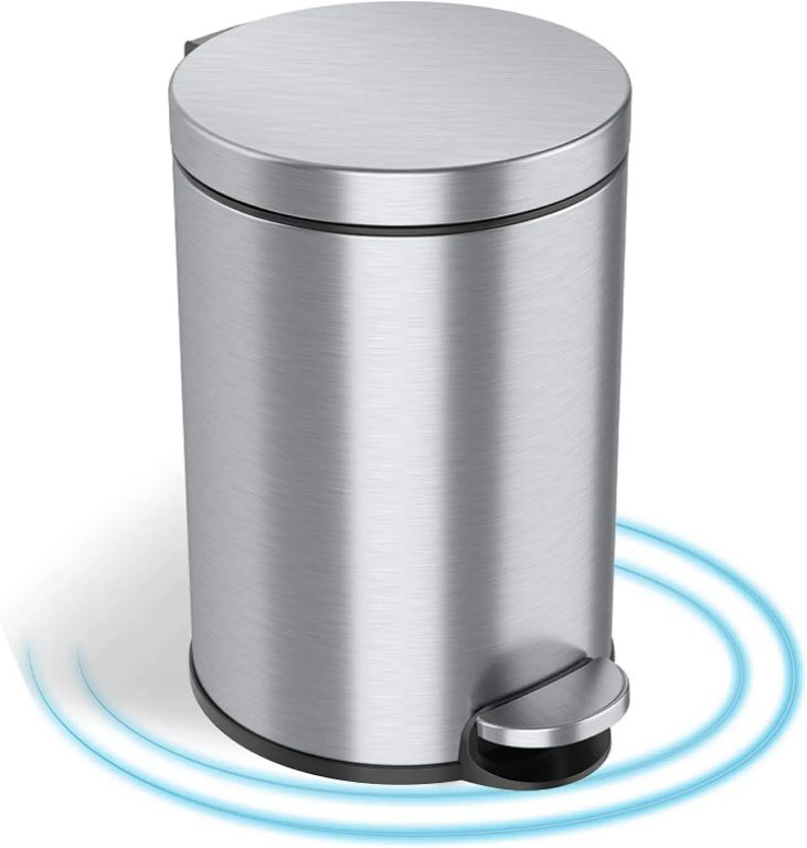 Round Stainless Waste Bin by Scantrik