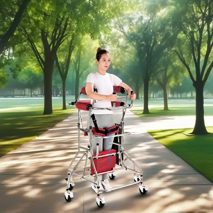 Adult Standing Frame Orthopedic Rehabilitation Walking Aid with Wheels by Scantrik