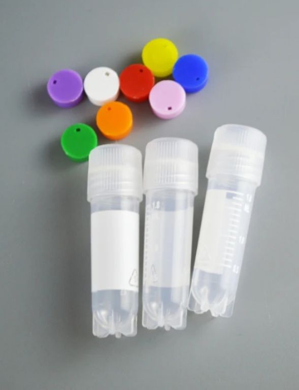 Round Bottom Cryotube with Internal Caps by Scantrik