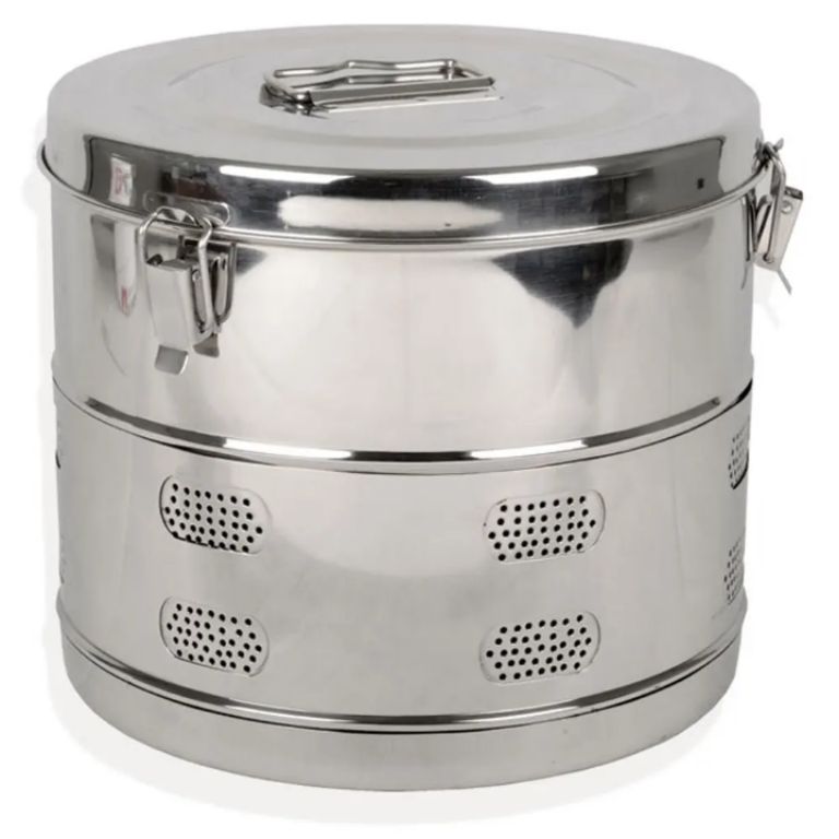 Stainless Dressing Sterilizing Drum 3-in-1 by Scantrik