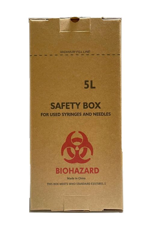 Best Good Price 5L Biohazard Safety Brown Box (25pcs) by Scantrik