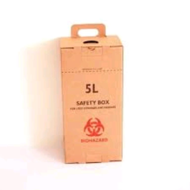 Medical Waste 5L Biohazard Safety Brown Box (25pcs) by Scantrik