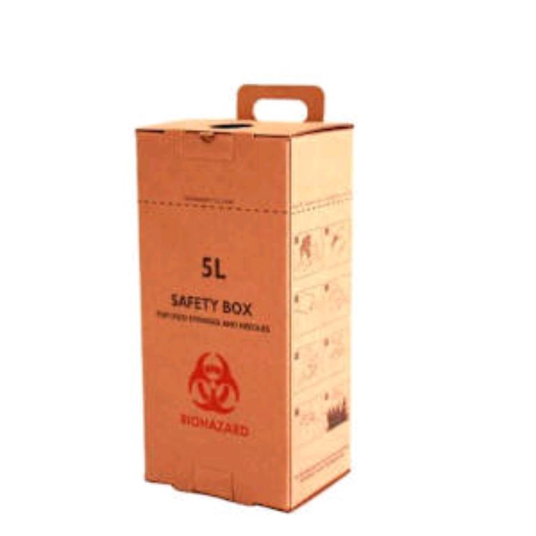 Medical Disposable 5L Biohazard Safety Brown Box (25pcs) by Scantrik