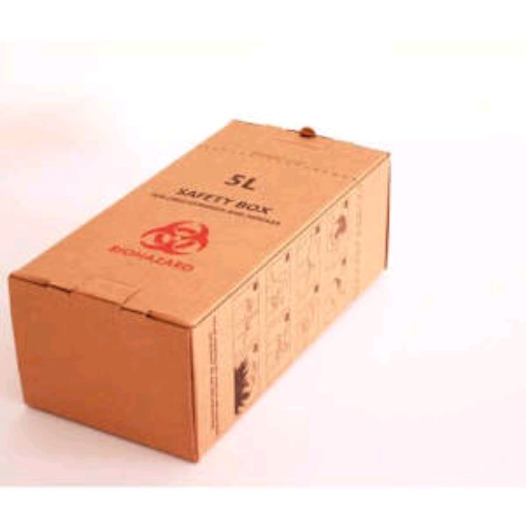 Waste 5L Biohazard Safety Brown Box (25pcs) by Scantrik