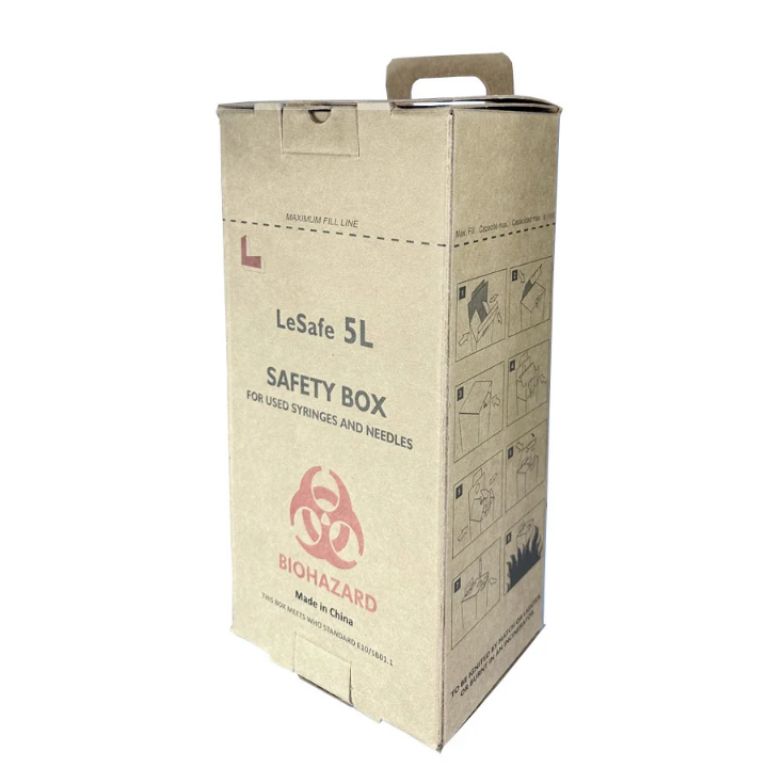 Medical 5L Biohazard Safety Brown Box (25pcs) by Scantrik