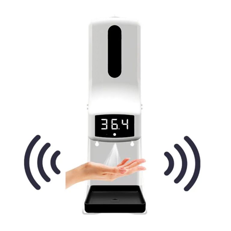 Sensor-Activated Soap Dispenser with Temperature Gauge by Hiphen Solutions