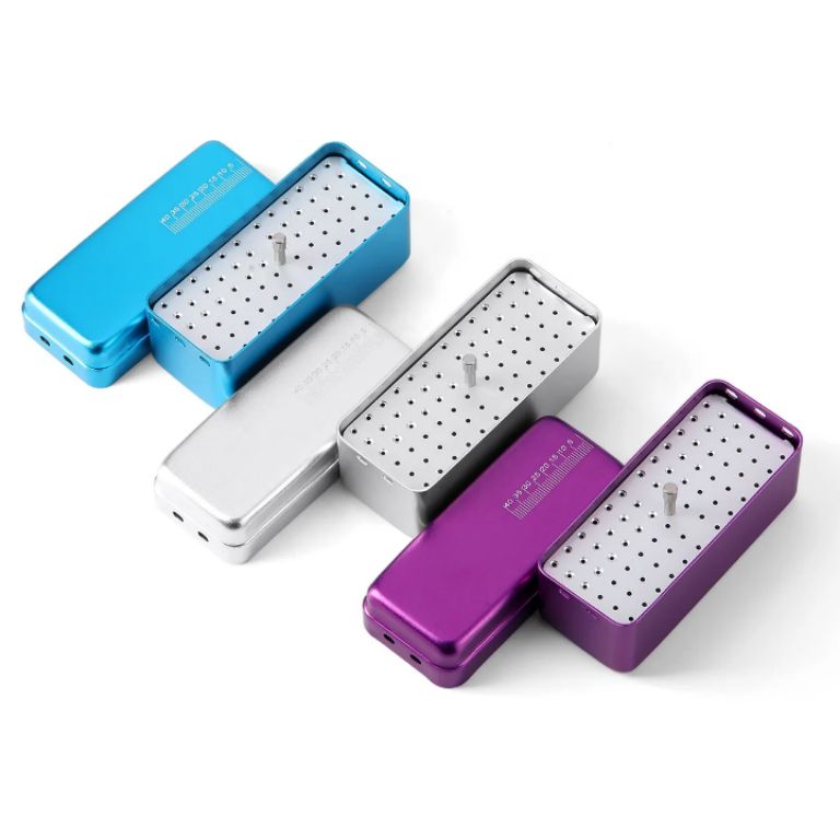 Factory Price 60 Dental Hole Bur Disinfectant Box by Scantrik