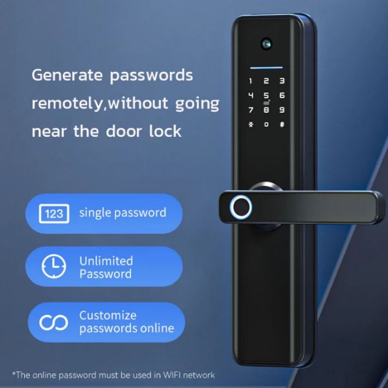 3-in-1 Smart Door Lock (Fingerprint + Key + Code) by Hiphen Solutions