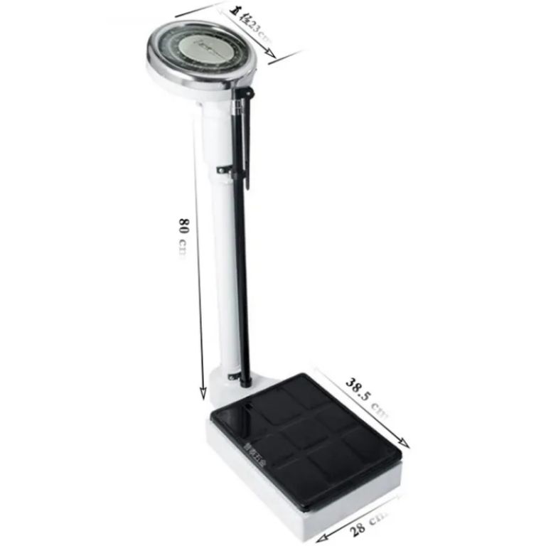Balance Medical Analog Weighing Scale with Height Meter by Scantrik