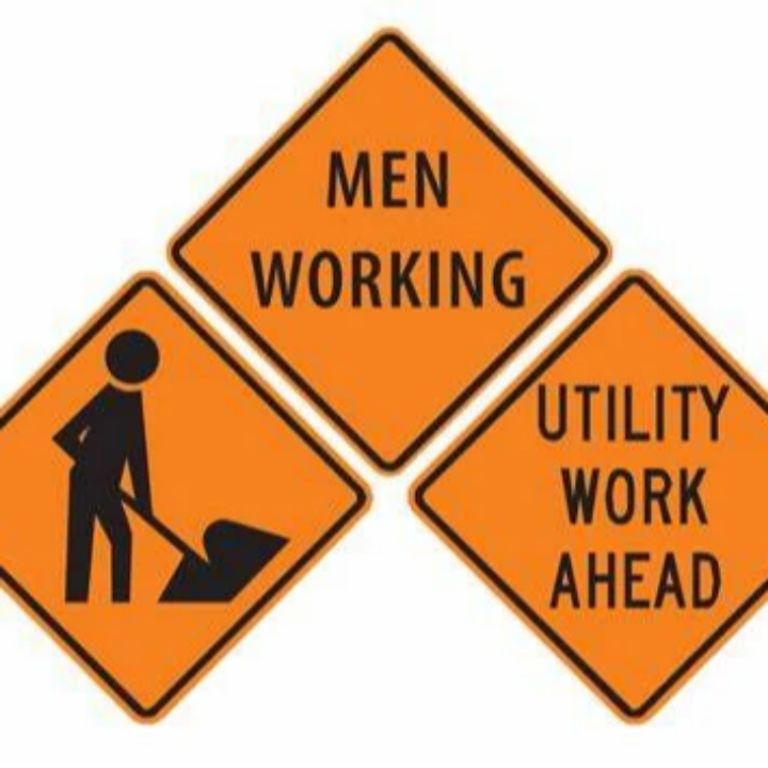 Road Maintenance Ahead Sign by Hiphen Solutions