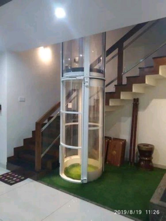 Round capsule lift platform by Home lift elevator