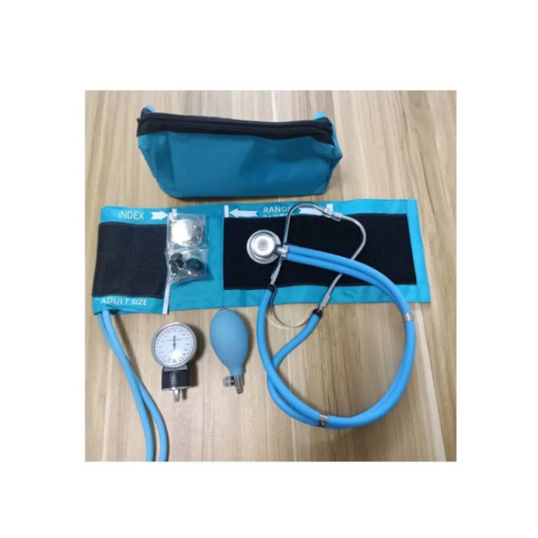 Accurate Aneroid Sphygmomanometer Short Cuff & Double Stethoscope by Scantrik