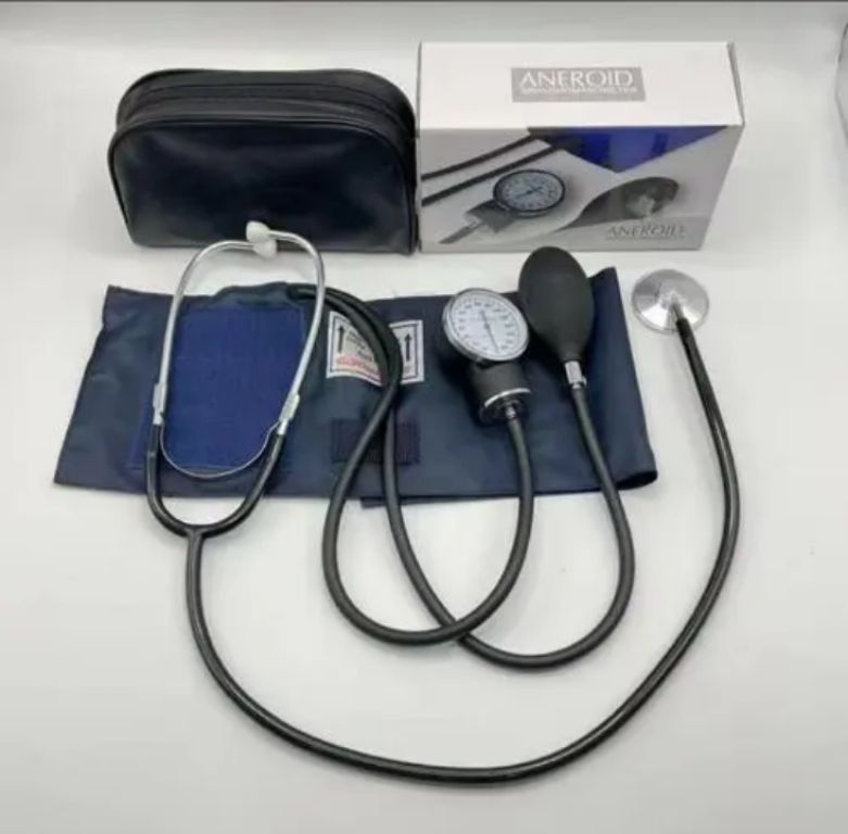Factory Direct Aneroid Sphygmomanometer Short Cuff & Double Stethoscope by Scantrik