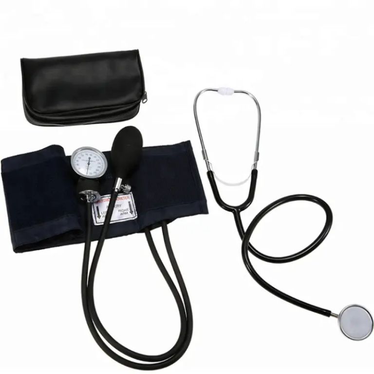 Original Aneroid Sphygmomanometer Short Cuff & Double Stethoscope by Scantrik