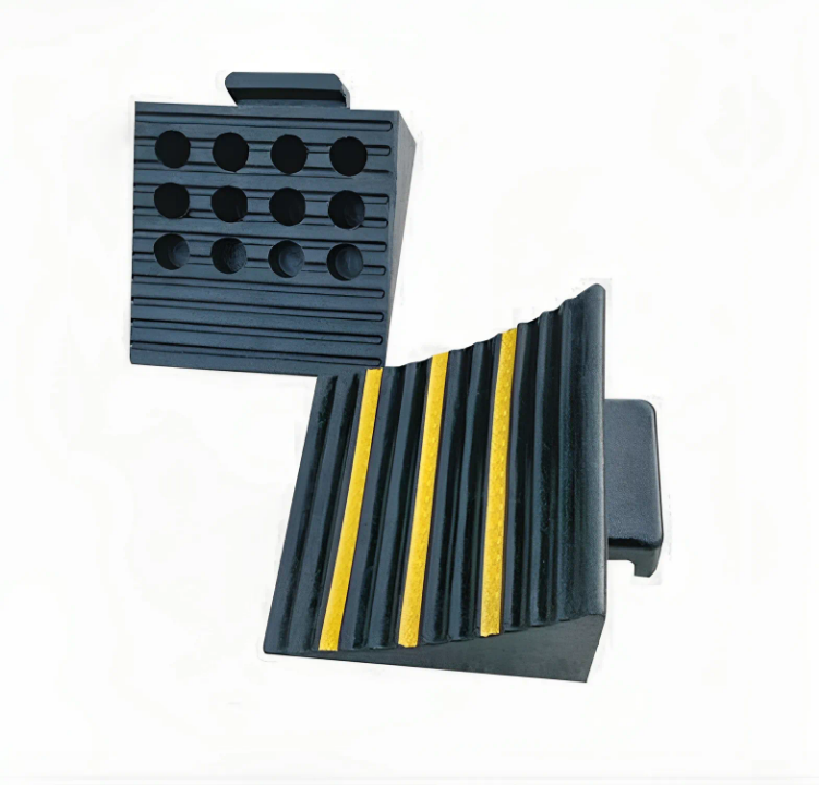 High-Visibility Rubber Wheel Chock by Hiphen solutions