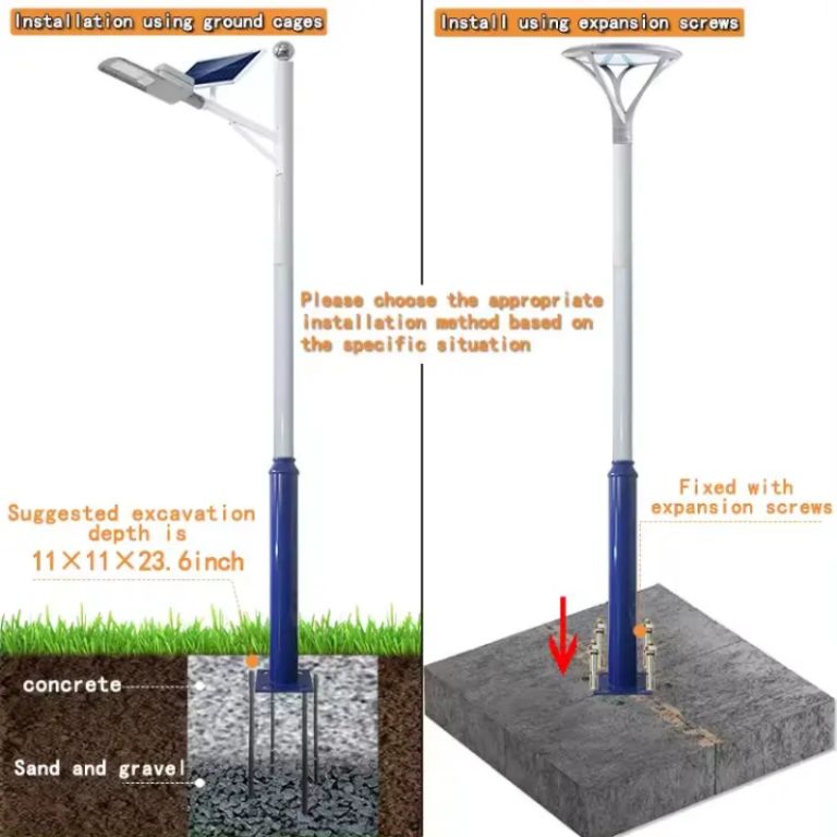 Outdoor Steel Iron Light Pole by Hiphen solutions