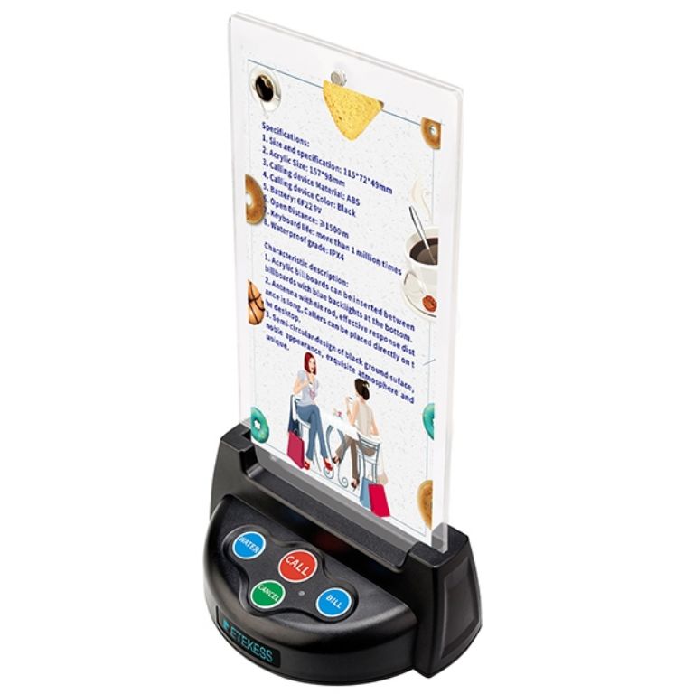 Paging Call Button with Menu Slot Stand by Hiphen solutions