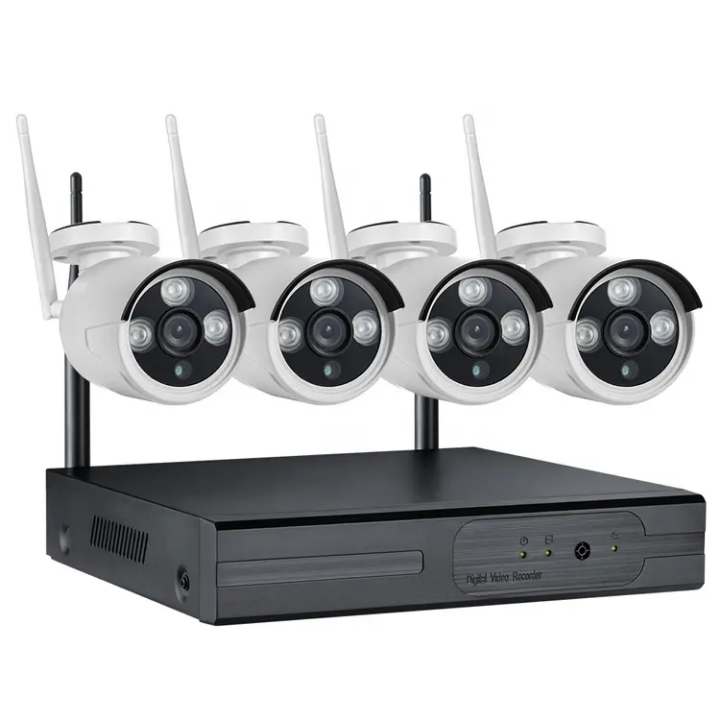 Weather proof HD 4CH 720P Wireless NVR 4 Camera Kit by Hiphen solutions