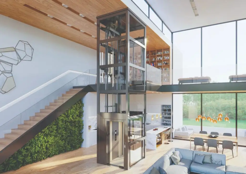 Sleek Capsule Lift System for 3-Story Homes by Home lift elevator