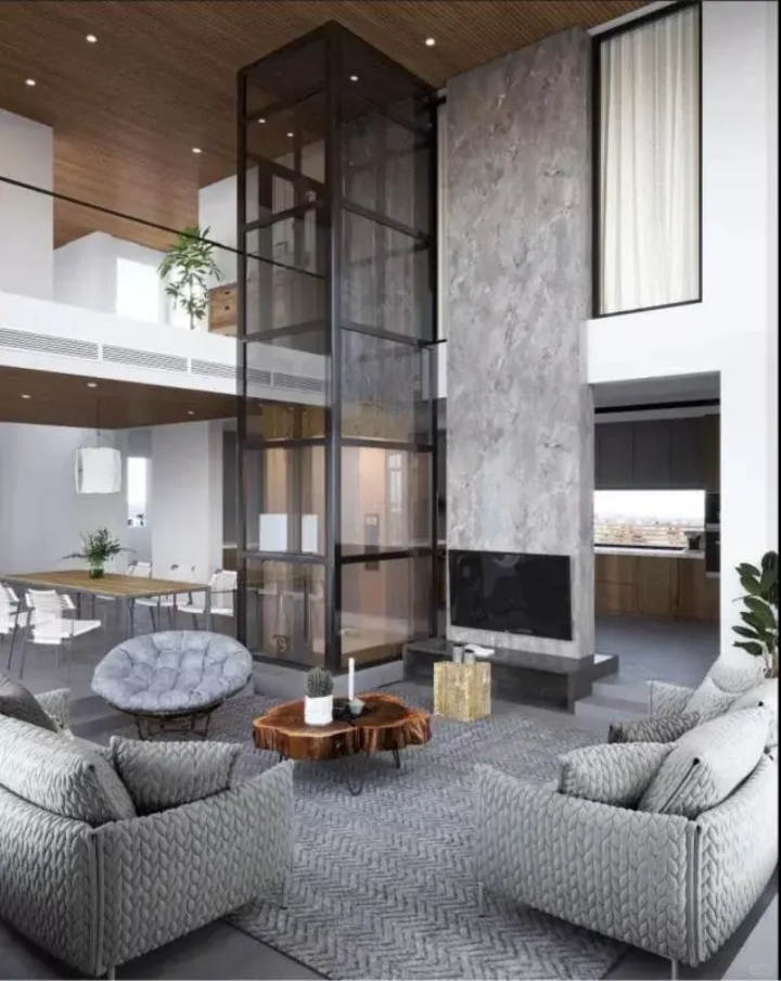 3-Level Modern Capsule Home Lift by Home lift elevator