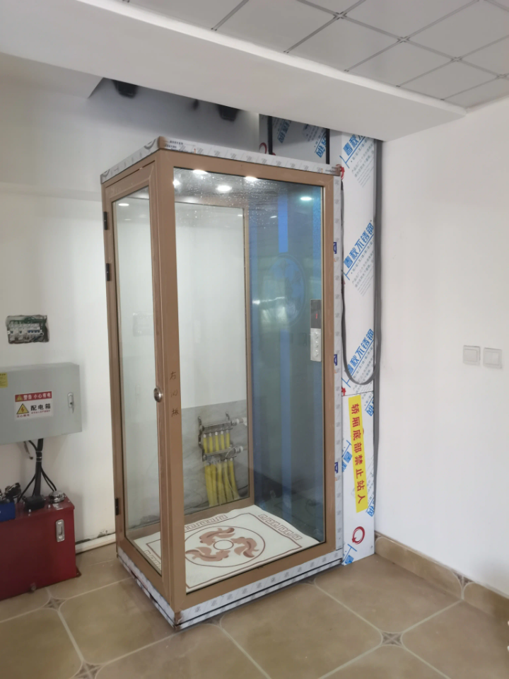 Brushed Steel Passenger Lift 3 Stops, 320kg by Home lift elevator