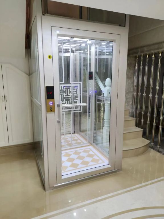 Residential Four-Stop Hydraulic Lift by Home lift elevator