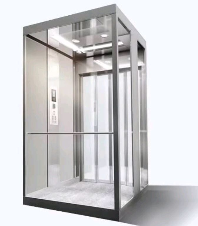 Stainless Steel 5-Stop Passenger Lift for 6 Persons by Home lift elevator