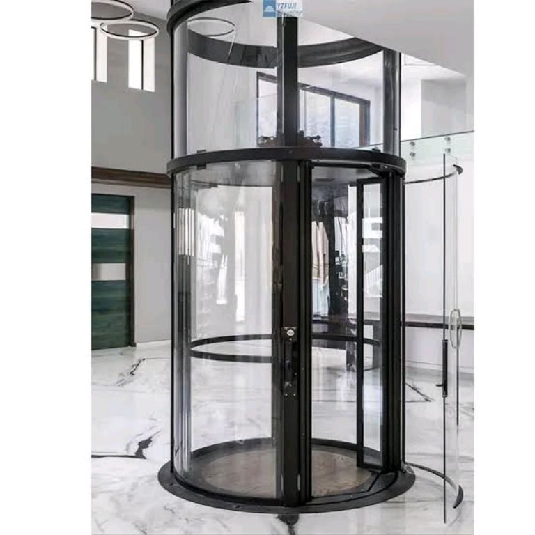 Small Footprint Round Home Elevator by Home lift elevator
