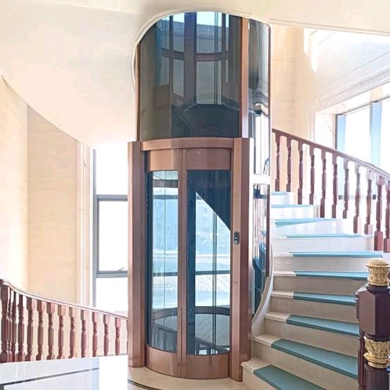 Round Design Minimalist Residential Lift by Home lift elevator