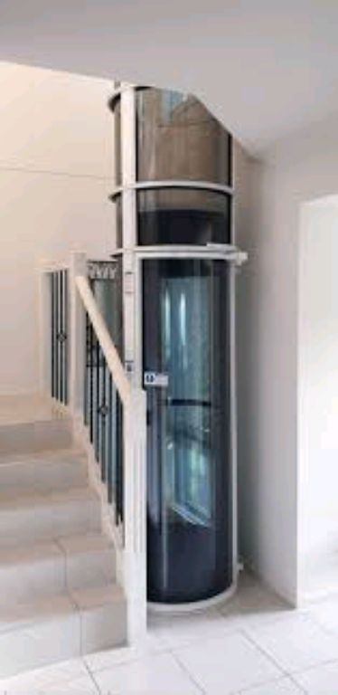 Streamlined Round Residential Elevator by Home lift elevator