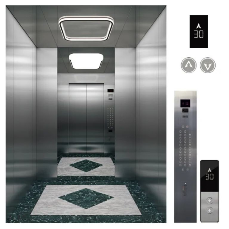 Four-Stop 630kg Passenger Lift System by Home lift elevator