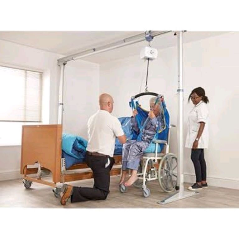 Track-mounted patient lift by Home lift elevator