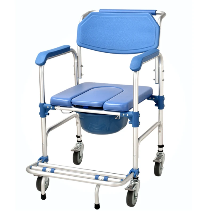 Hybrid Commode and Transport Chair by Scantrik