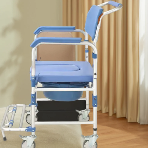 Steel Frame Commode Wheelchair by Scantrik