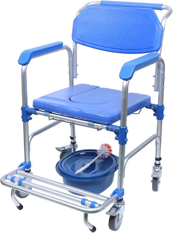Commode chair with wheels by Scantrik