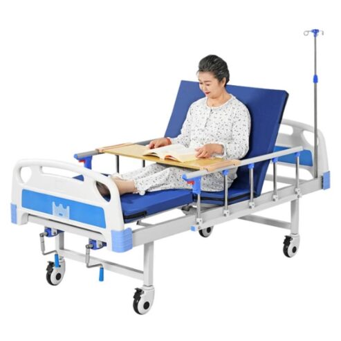 Adjustable crank bed with backrest and leg rest by Scantrik